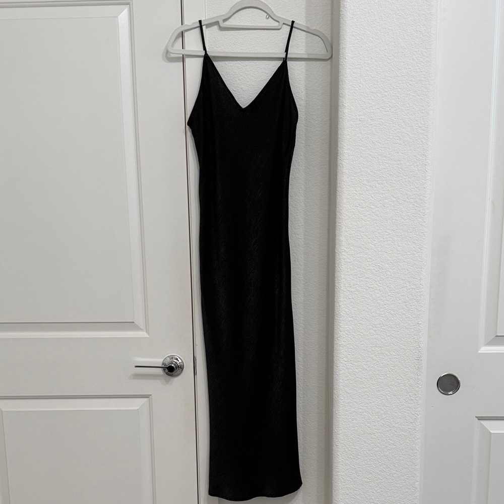 Banana Republic Black Spaghetti-Strap Maxi Dress